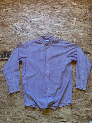 White And Red Van Heusen Large Button-Up Long sleeves Shirt Regular fit - Image 1 of 4