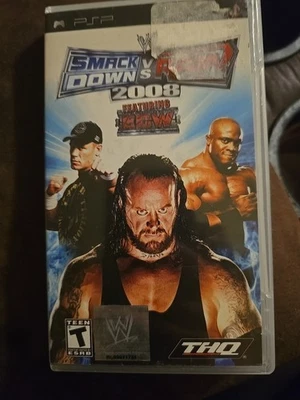 WWE Smackdown Vs. Arte de portada y manual Raw 2008 (Sony PSP) solamente -- SIN JUEGO Foto 1 de 4