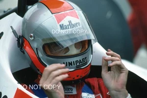JOHN WATSON HELMET IN MCLAREN MP4/1B F1 35MM SLIDE PHOTOGRAPH 1982 BRITISH GP - Picture 1 of 3