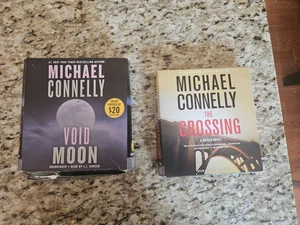 2 Michael Connelly Audio CD Books:  Void Moon (Bosch), The Crossing Cassie Black - Picture 1 of 3