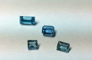 ATT DESIGNER LOT OF FOUR STA. MARTA MINE AQUAMARINES 1.39 CARATS LOOSE GEMSTONES - Picture 1 of 2