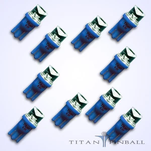 (10 Pack) - 6.3 Volt LED Bulb Concave 555 Wedge Base (T10) Pinball - BLUE - Picture 1 of 12