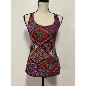 Vintage Tanktop mit Rüschen seitlich lila Größe M - Bild 1 von 4