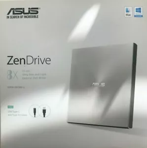 ASUS - SDRW-08U9M-U - ZenDrive External DVD-Writer - Silver - Picture 1 of 3
