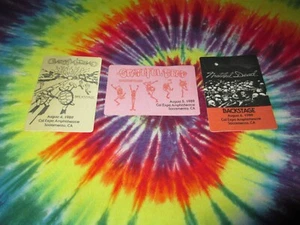 GRATEFUL DEAD BACKSTAGE PASS CAL EXPO SACRAMENTO CALIFORNIA AUG 8/4+5+6/89-1989 - Picture 1 of 5