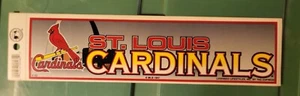 Vintage New Old Stock MLB Baseball St Louis Cardinals Bumper Sticker 3"×11" - Picture 1 of 1
