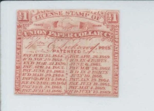 License & Royalty Stamp Union Paper Company LRUPC1.5 - Picture 1 of 2