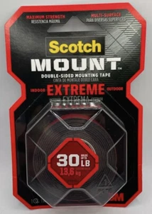 Scotch Extremely Strong Mounting Tape, 1-inch X 60-inches, Black, Holds up to 30 - Picture 1 of 2