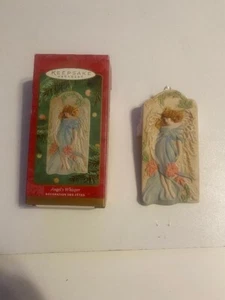 2001 Hallmark Andenken Engel Flüstern Engel Porzellan Ornament 1101 - Bild 1 von 2