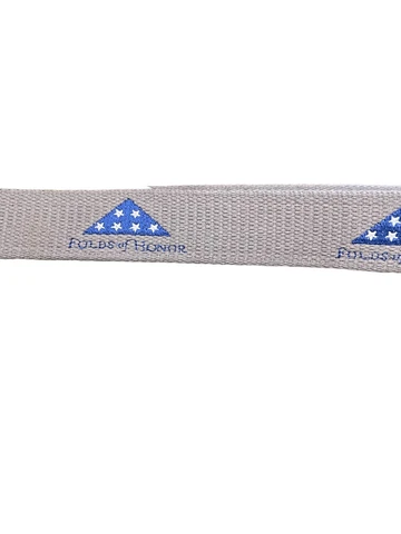 Walter Hagen Canvas Embroidered Grey Logo Belt Folds of Honor M 31”-34” NWT Cover