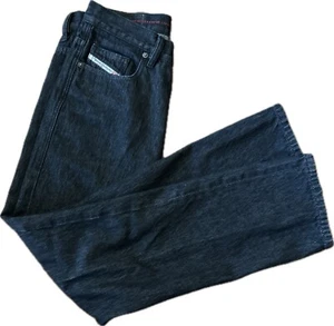 Vintage Diesel Men's 29X27 Straight Leg Button Fly Jeans Pants Y2K Black Denim - Picture 1 of 13