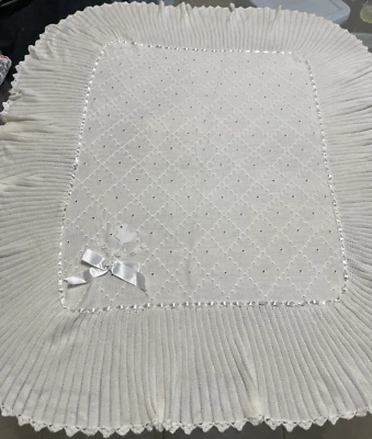 Crochet Marfil Romany Español Bebé Manta Bautizo Unisex Pato Beige Foto 1 de 4