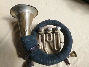 Seltenes kleines altes Drehventilhorn, Horn, Jagdhorn Berlin Ventile F.Hirschberg - Bild 1 von 6
