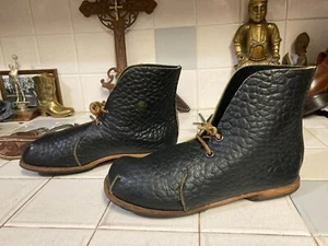 CYDWOQ seltene schwarze handgefertigte Stiefeletten im viktorianischen Stil 37 UK Schnürung US 7 M - Bild 1 von 22