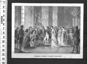 G190 / GRAVUR 1865 / BONAPARTE UND JOSEPHINE IM PALAIS DE SAINT CLOUD - Bild 1 von 1