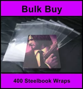 Blu-ray / DVD Steelbook Protective Wraps / Sleeves (Pack of 400) - Picture 1 of 7
