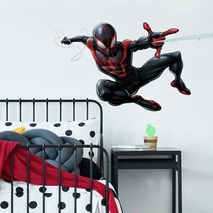 SPIDER MAN MILES MORALES Graphic Wall Decals Kids Spiderman Sticker Marvel Decor - Picture 1 of 8