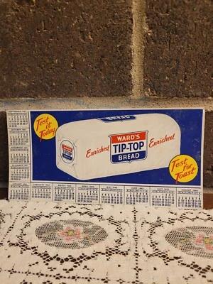 Calendario publicitario vintage Ward's Tip-top prueba para pan tostado 1942 Foto 1 de 4