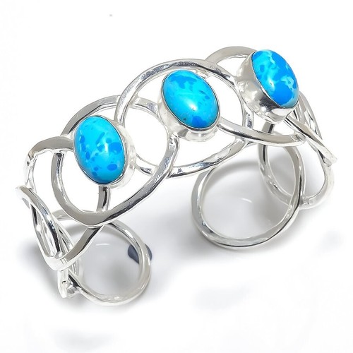 VALENTINO Bracciale Bracciale Bracciale Bracciale Gioielli Argento Sterling 925 Blu Larimar Regolabile