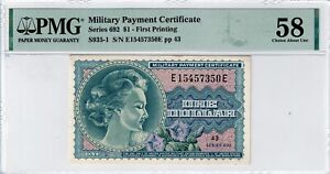 USA Military Payment Certificate $1 M95 1970 SR692 Buffalo Note