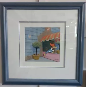 WOODY WOODPECKER HAND PAINTED ORIGINAL SIGNED PRODUCTION CEL FRAMED - Picture 1 of 4