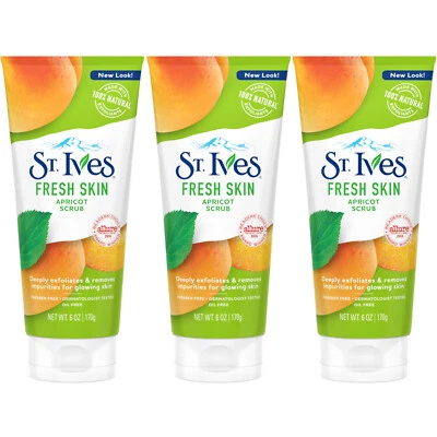 3 Pack St.Ives Naturally Clear Fresh Skin Apricot Exfoliant Scrub 6 Oz Each - Image 1 of 3