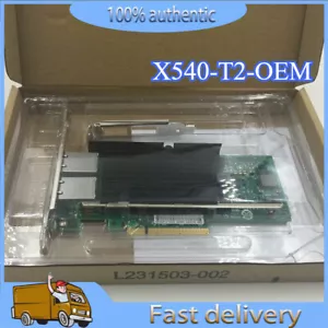 Ethernet Converged Network Adapter Intel X540-T2 10G Dual RJ45 Ports PCI-Express - Picture 1 of 4
