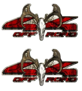 4X4 BUCK OFF ROAD Truck Camo Camouflage Graphic Decal Sticker set 2 pack a001BU - Picture 1 of 2