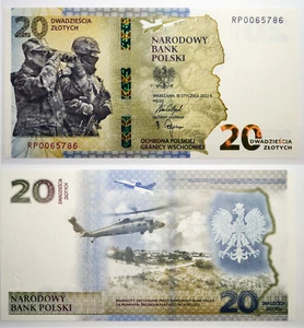 Polonia 20 zlotych 2022 P-196a Protección de la Frontera Oriental Polaca UNC - Imagen 1 de 3