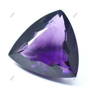 Impresionante piedra preciosa suelta certificada corte trillón amatista púrpura natural 60,45 quilates - Imagen 1 de 12