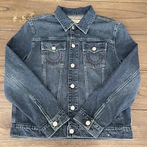 NWT True Religion Jean Jacket Mens Medium Storm Wash Jesse SN Trucker Y2K $159 - Picture 1 of 6