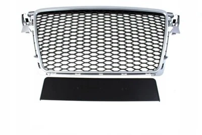 front sport grill for audi a4 b8 rs-style silver-black 2008-2012 pdc M-4410 - Image 1 of 3