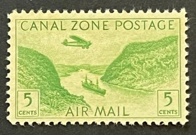 Travelstamps: 1931 Canal Zone Stamps Scott #C7, 5¢ Airmail Mint MNH OG - Image 1 of 4