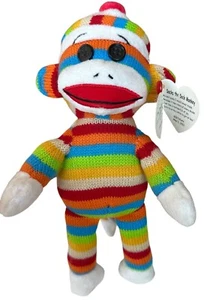 2011 TY Beanie Babies Socks the Sock Monkey Plush Doll 9" Tall (With Tags) - Picture 1 of 10