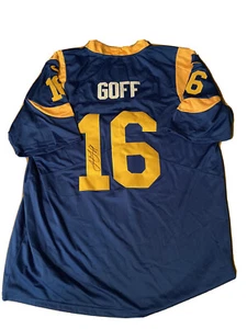 Jared Goff Autographed Signed Los Angles Rams Jersey Detroit Lions - Picture 1 of 3