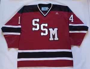 Vintage Rare Zach Parise Shattuck Saint Mary's University Hockey Jersey Size L - Bild 1 von 10