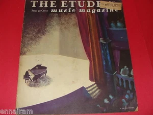 Etüdenzeitschrift Mai 1947 Cover Art: Eva Hoffmann Wurlitzer Klaviere Anzeige - Bild 1 von 3