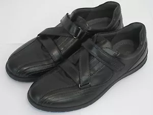 ECCO Shock Point Women's 41 10 10.5 black leather criss cross hook and loop - Picture 1 of 6