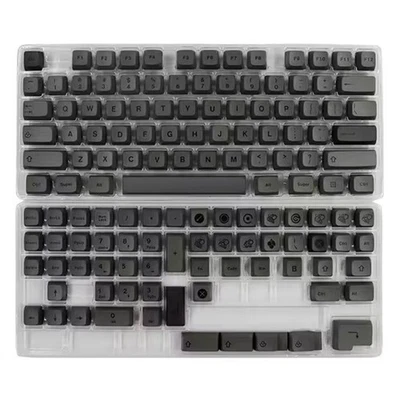 133Key Keyboards Keycaps PBT XDA Profile Dye Sublimation Gray Mist Keycaps - Image 1 of 4