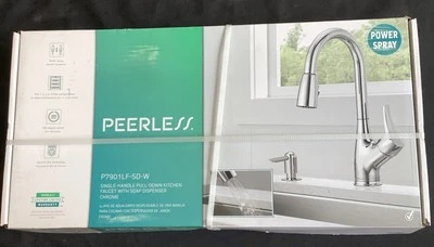 Peerless Kitchen Faucet Pull-Down Chrome Soap Dispenser P7901LF-SD-W M16 - Image 1 of 4