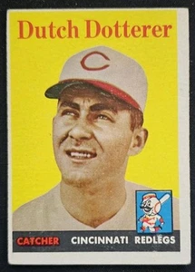 1958 Topps #396 Dutch Dotterer Cincinnati Redlegs RC Rookie - VG - Picture 1 of 2
