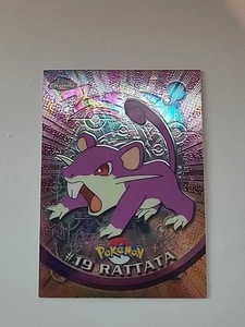 #19 Rattata - Pokemon Topps Silver Holo Card - Black Logo - Picture 1 of 20
