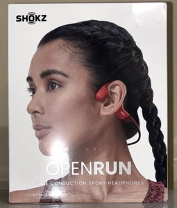 Shokz OpenRun Bone-Conduction Wireless Headset - Red-BRAND NEW-FACTORY SEALED - Picture 1 of 4