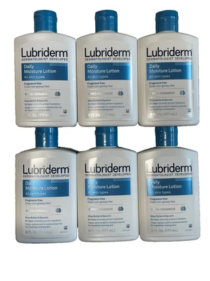 Lubriderm Daily Moisture Lotion Normal to Dry Skin with Vitamin B5 6 Oz 6 Pack - Image 1 of 3
