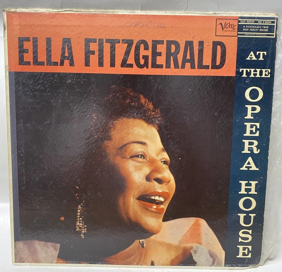 Ella Fitzgerald - Ella Fitzgerald At The Opera House 1958 LP Vinyl Verve Bop VG - Image 1 of 4