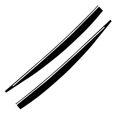 2pcs Black Bonnet Hood Panel Decor Covers Fit For Chevrolet Camaro 2010-2015 - Image 1 of 4