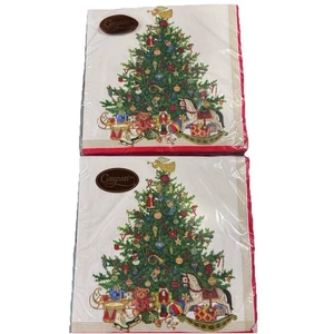 CASPARI Oh Weihnachtsbaum Papier Cocktail Servietten/zwei Packungen à 20 - Bild 1 von 3