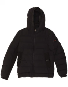 PEUTEREY Womens Oversized Hooded Padded Jacket UK 10 Small Black Nylon KS06 - Picture 1 of 4