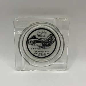 Vintage VIRGINIA MOTEL ALEXANDRIA VIRGINIA Werbung Aschenbecher Mt. Vernon Blvd. - Bild 1 von 2