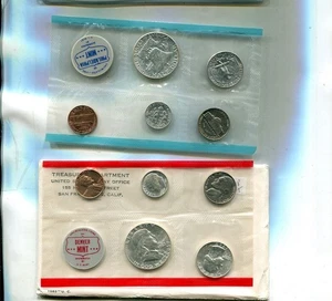 1963 P + D UNITED STATES FULL SILVER MINT SET ORGINAL 5108T - Picture 1 of 1